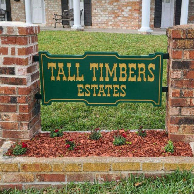 Tall Timbers HDU Neighborhood Entrance Monument Sign