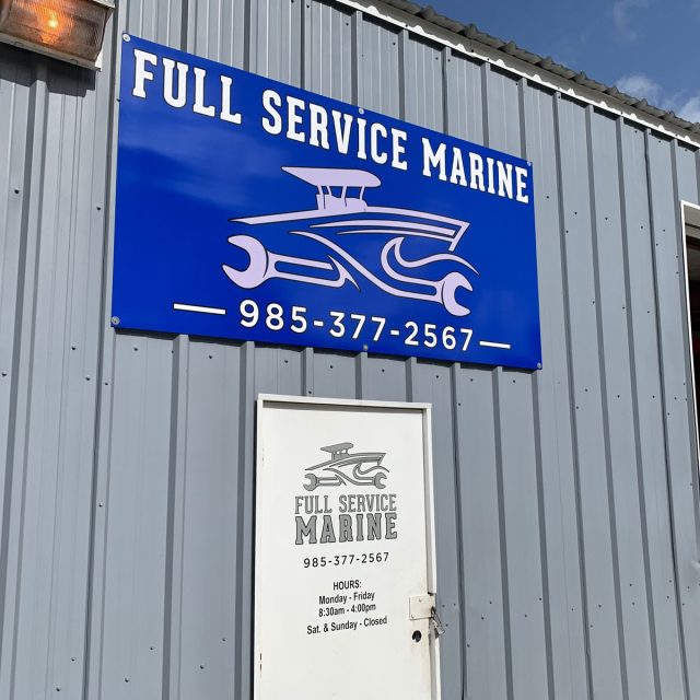 Full Service Marine Building Sign