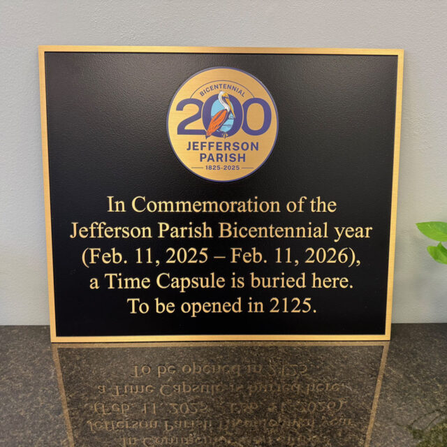 Jefferson Parish Bicentennial Bronze Plaque
