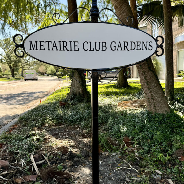 Metairie Club Gardens Sign 4